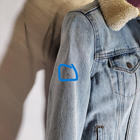 Levi's Premium Denim Trucker Jacket Sherpa Lined SzXS - shipping incl - Picture 15 of 16